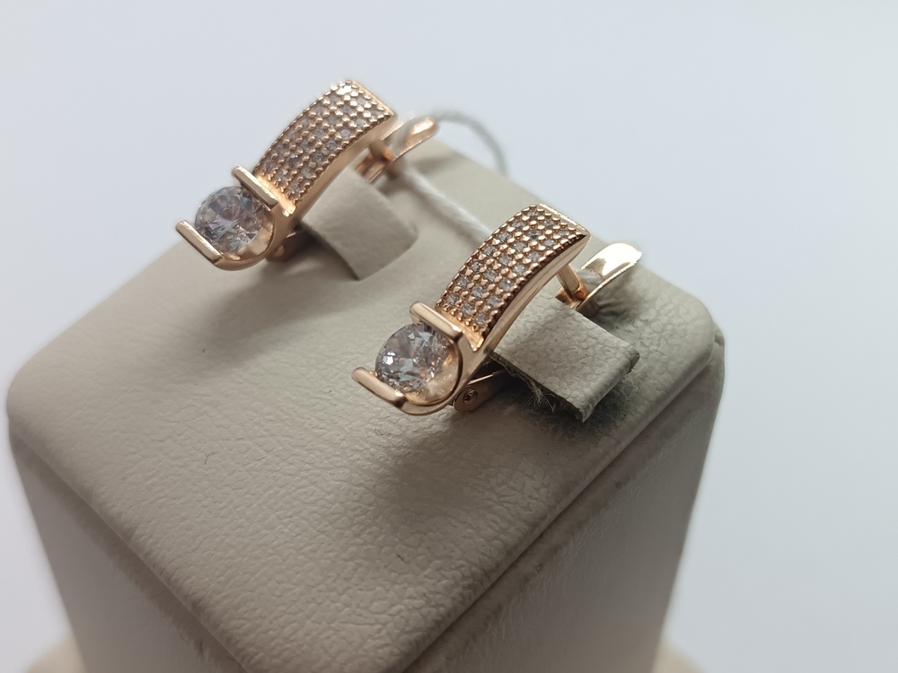 СКМИ585 СЕРЬГИ С КАМНЯМИ (Au 585)