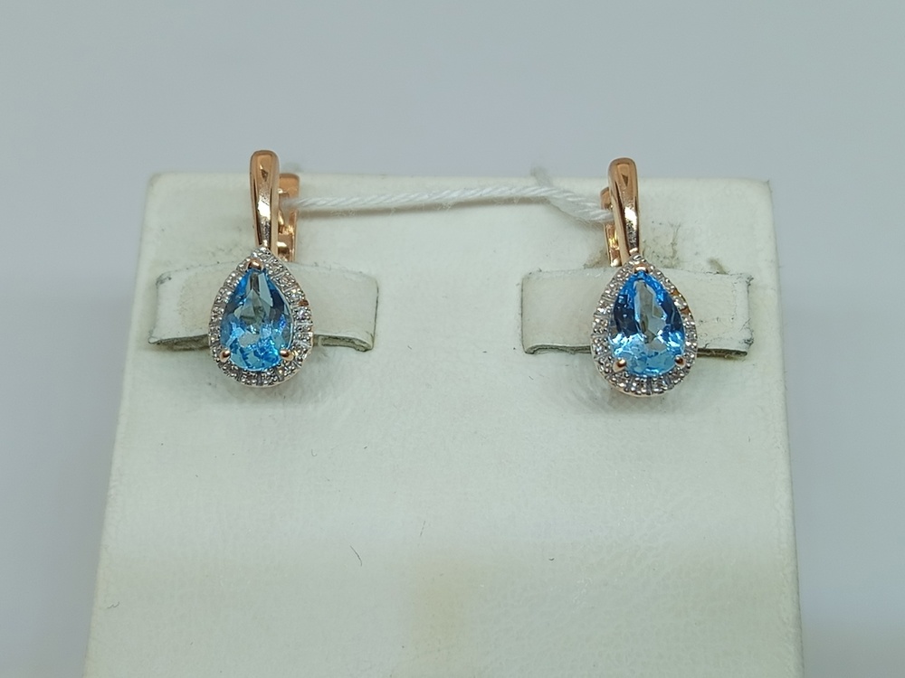 СЕРЬГИ С КАМНЯМИ (Au 585)