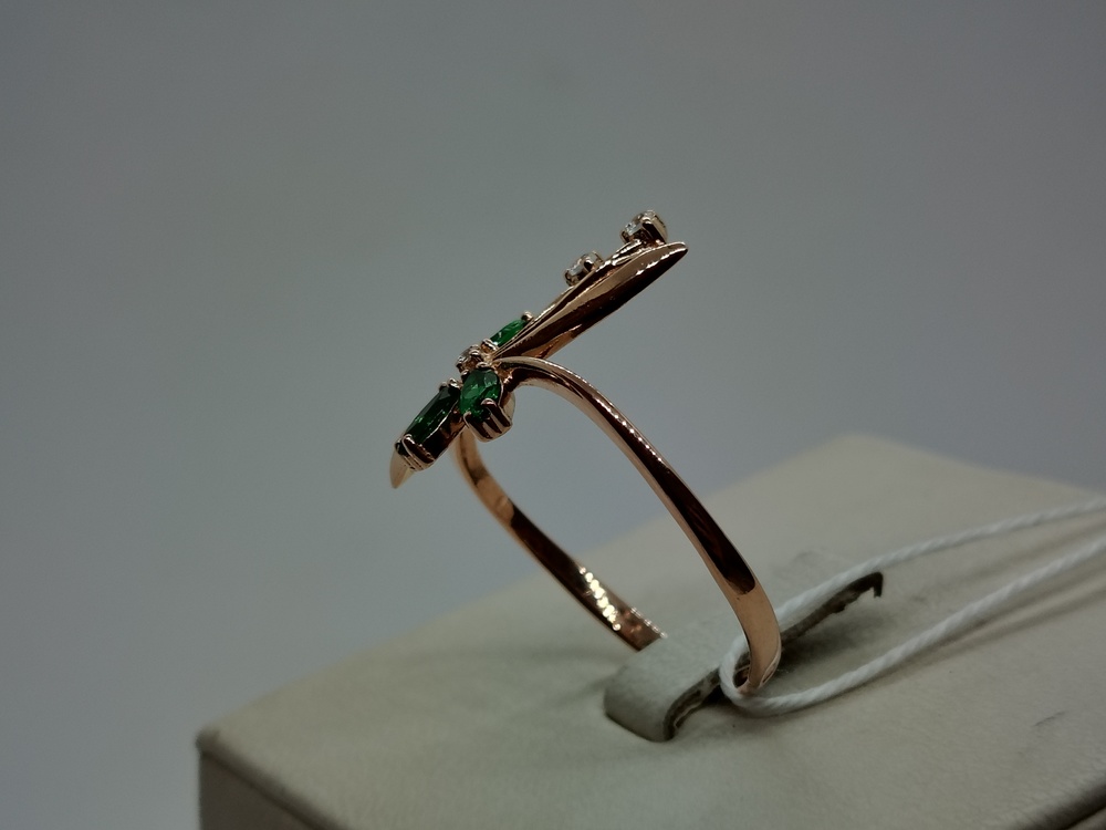 КОЛКМИ585 КОЛЬЦО С КАМНЯМИ (Au 585)