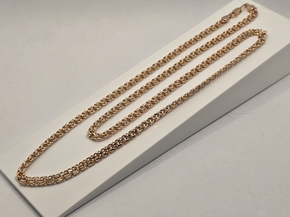 ЦЕПЬ ПУСТОТЕЛАЯ Бисмарк (Au 585)