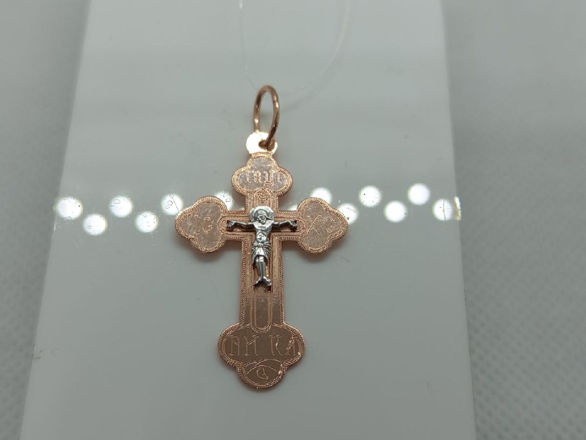 ПОДВЕСКА КРЕСТ без камня (Au 585)