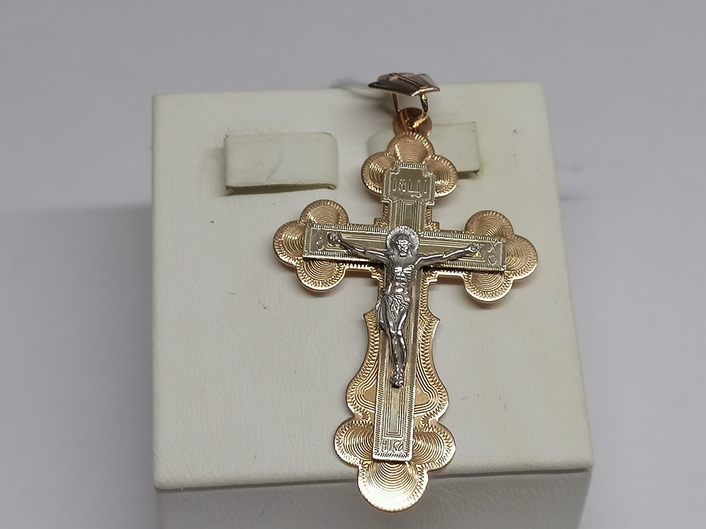 ПОДВЕСКА КРЕСТ без камня (Au 585)