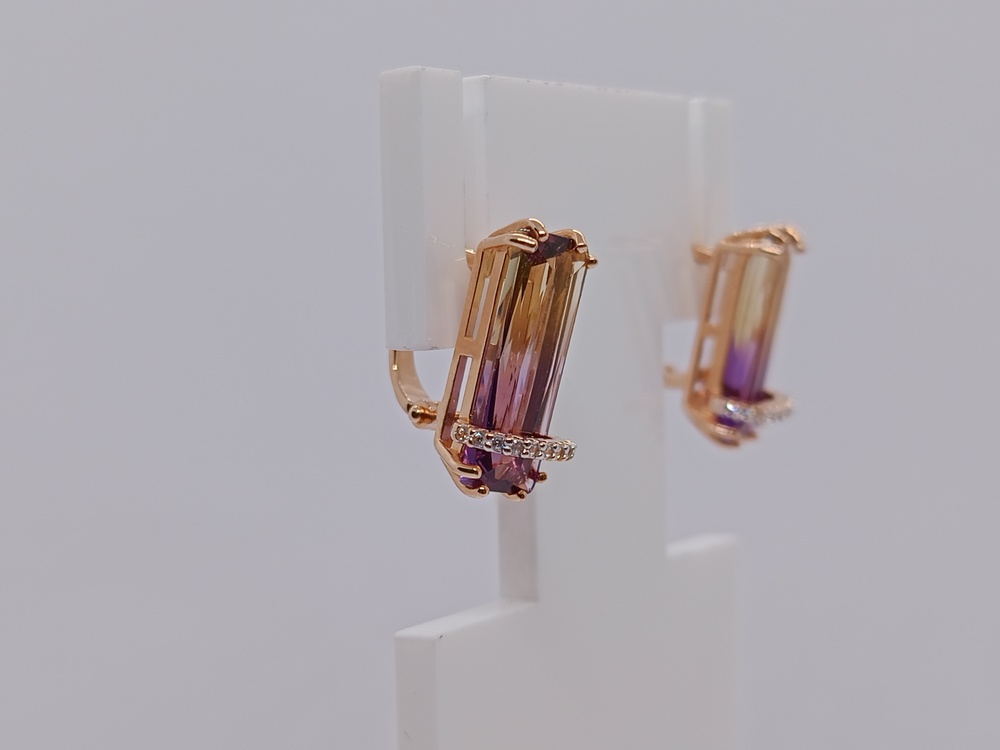 СКМИ585 СЕРЬГИ С КАМНЯМИ (Au 585)