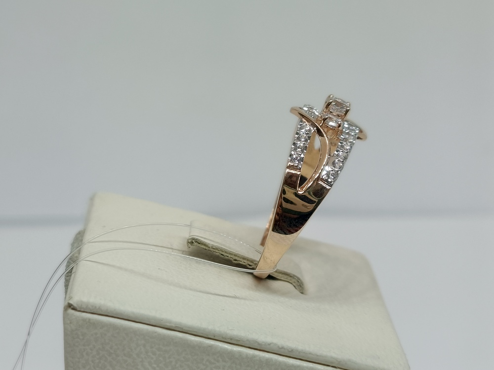 КОЛЬЦО С КАМНЯМИ (Au 585)