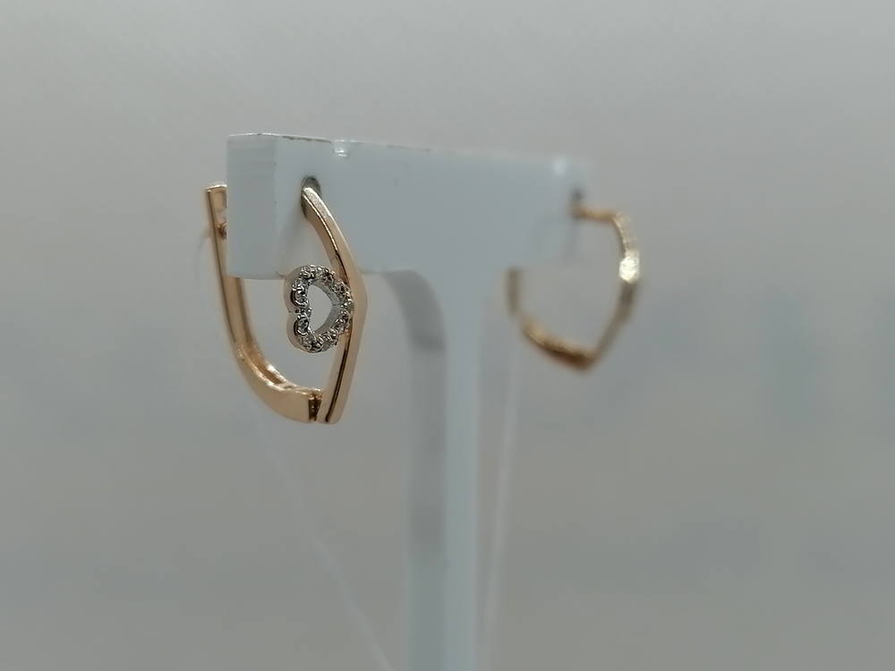 СКМИ585 СЕРЬГИ С КАМНЯМИ (Au 585)