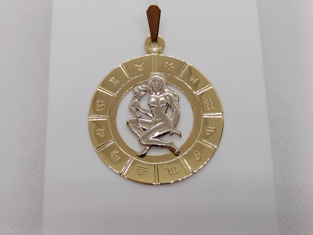 ПОДВЕСКА ЗНАК ЗОДИАКА ДЕВА Au 585 ПОДВЕСКА ЗНАК ЗОДИАКА ДЕВА Au 585