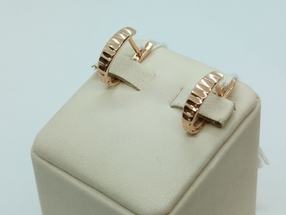 СБКМ585 СЕРЬГИ БЕЗ КАМНЯ (Au 585)