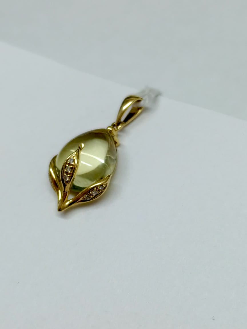 ПОДКМИ585 ПОДВЕСКА С КАМНЯМИ (Au 585)