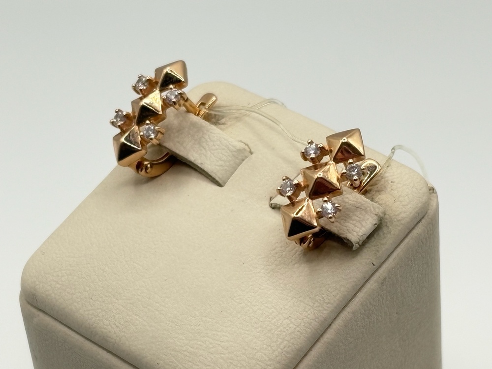 С5038 СЕРЬГИ С КАМНЯМИ (Au 585)