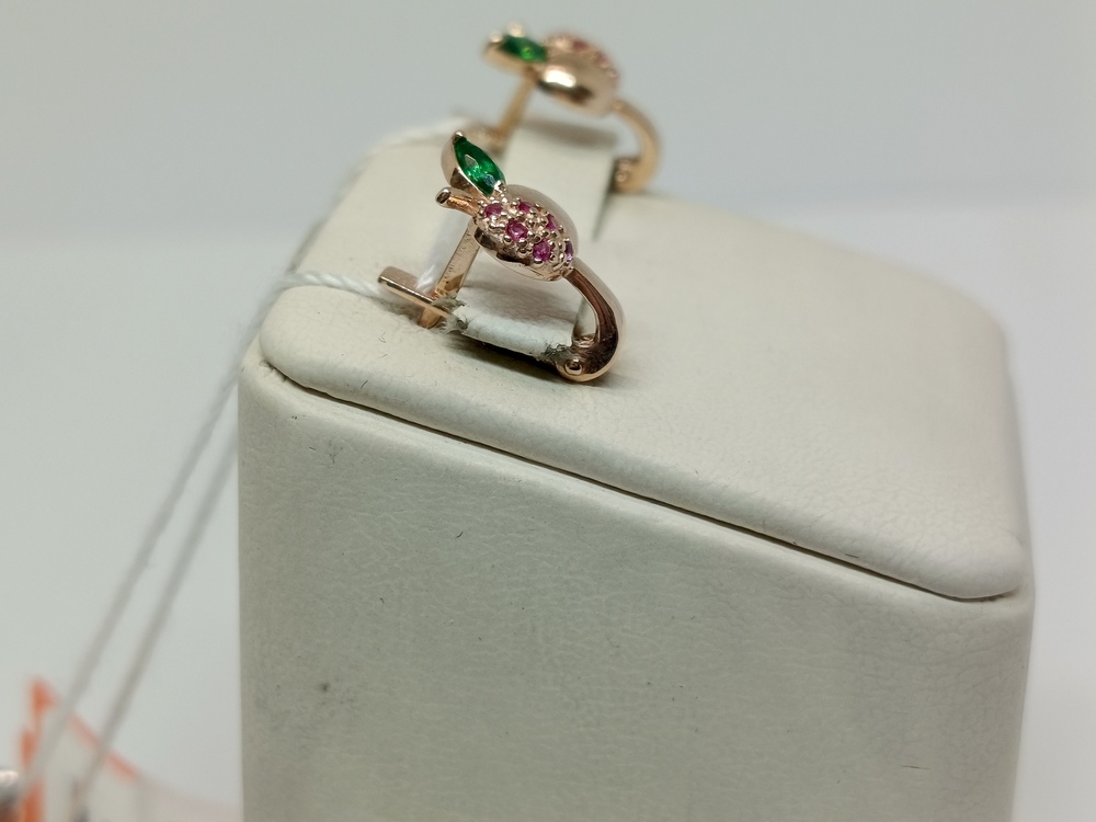 СКМИ585 СЕРЬГИ С КАМНЯМИ (Au 585)