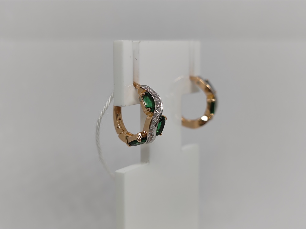 СКМИ585 СЕРЬГИ С КАМНЯМИ (Au 585)