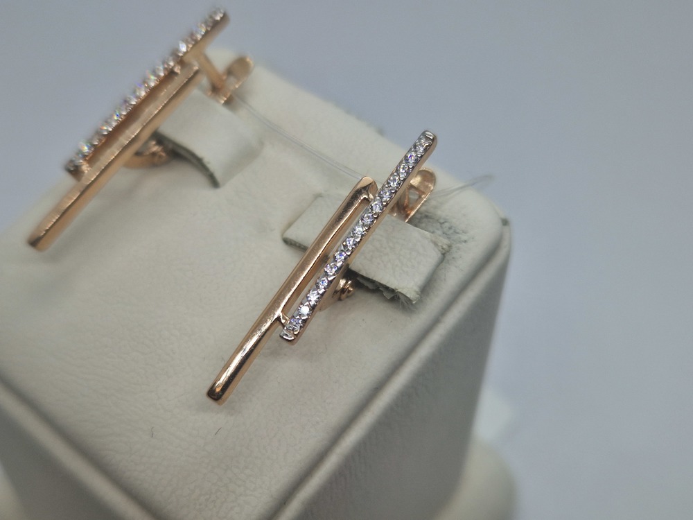 СЕРЬГИ С КАМНЯМИ (Au 585)