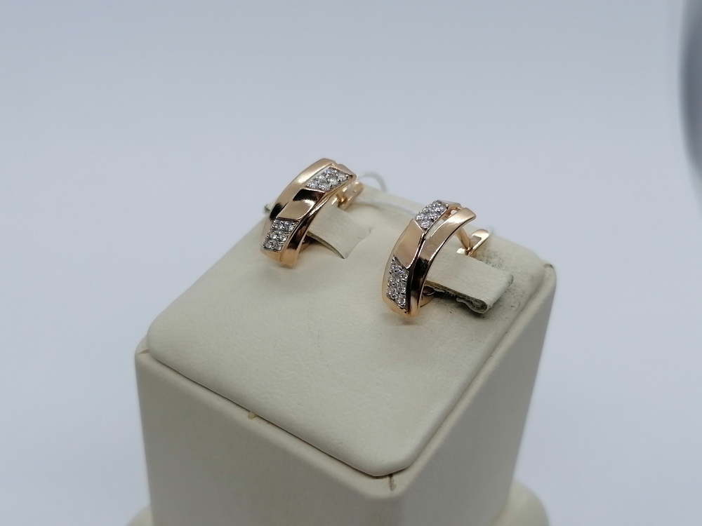 СКМИ585 СЕРЬГИ С КАМНЯМИ (Au 585)