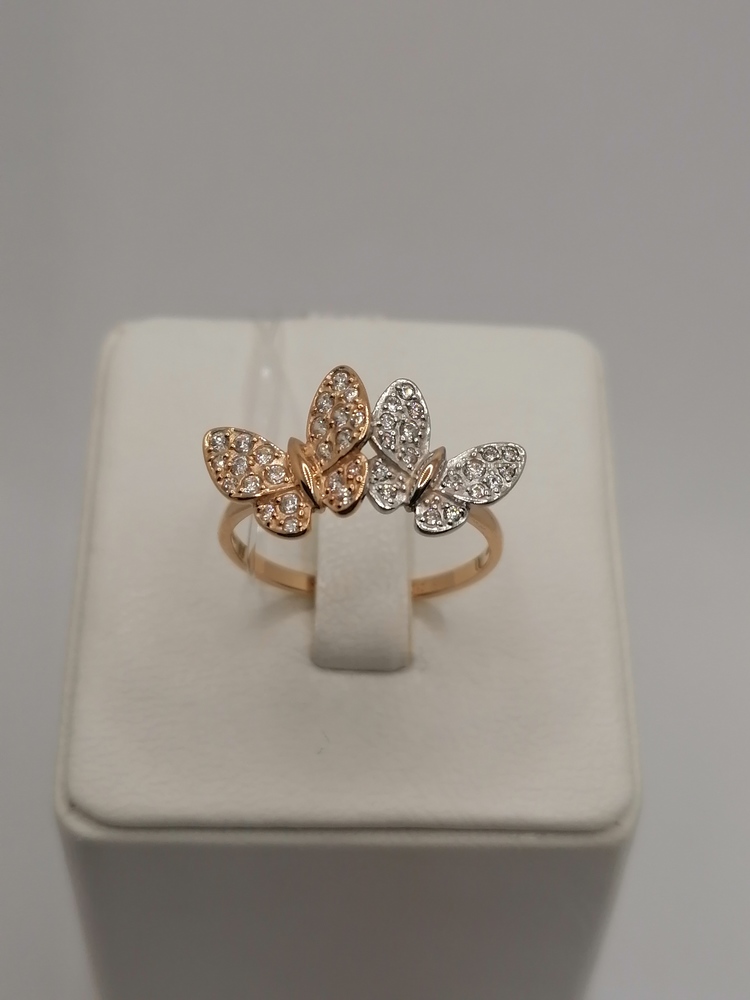 КОЛЬЦО С КАМНЯМИ (Au 585)