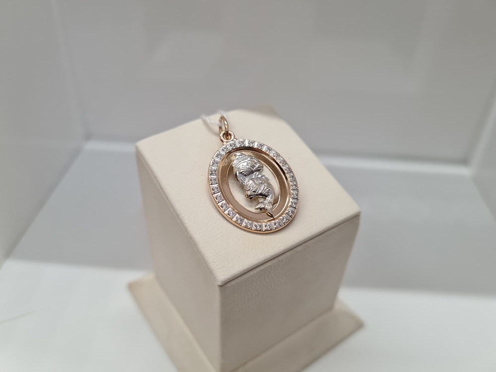 ПОДВЕСКА ЗНАК ЗОДИАКА РЫБЫ Au 585