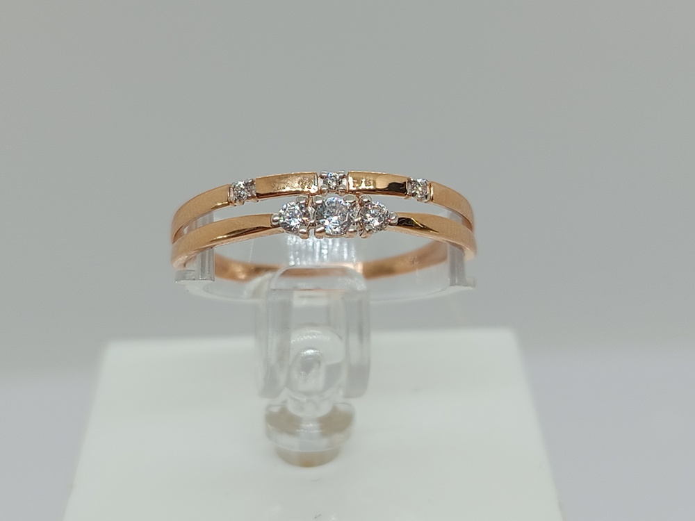 КОЛЬЦО С КАМНЯМИ (Au 585)