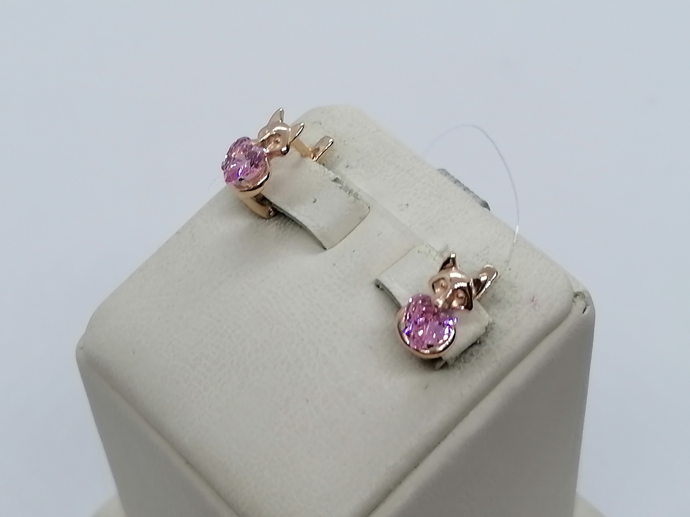 СЕРЬГИ С КАМНЕМ (Au 585)