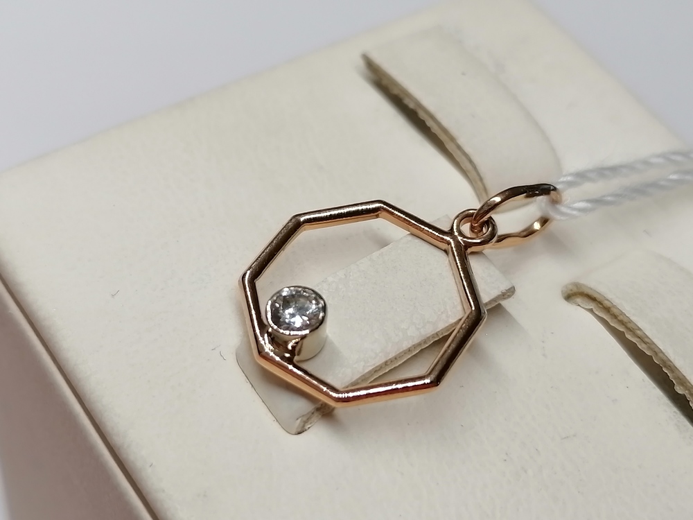 ПОДКМ585 ПОДВЕСКА С КАМНЕМ (Au 585)