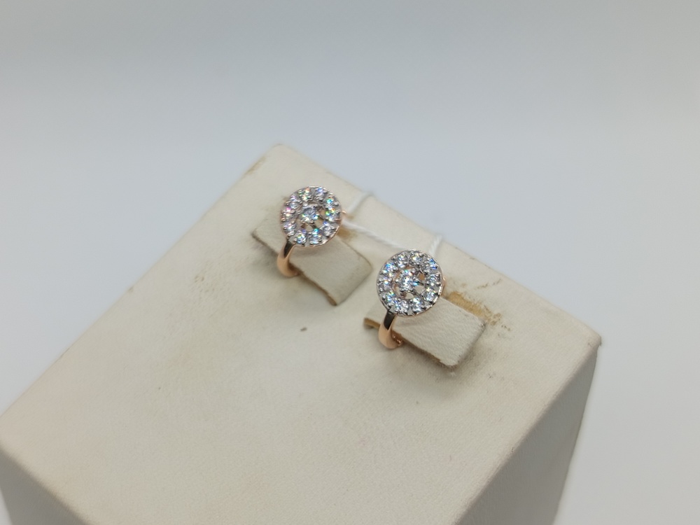 СКМИ585 СЕРЬГИ С КАМНЯМИ (Au 585)