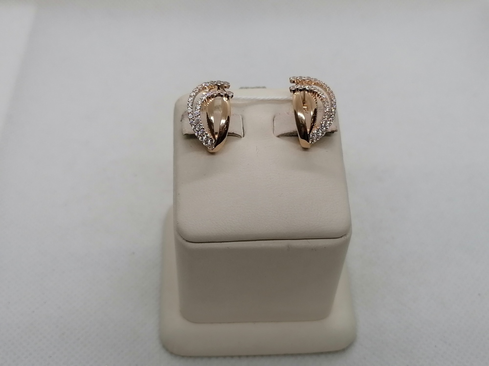 СКМИ585 СЕРЬГИ С КАМНЯМИ (Au 585)