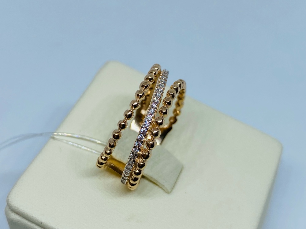 04-61-0275-00 КОЛЬЦО С КАМНЯМИ (Au 585)