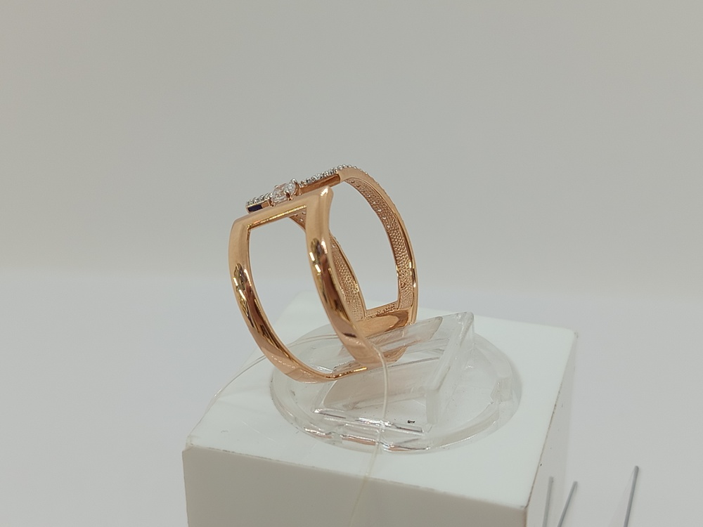 КОЛЬЦО С КАМНЯМИ (Au 585)