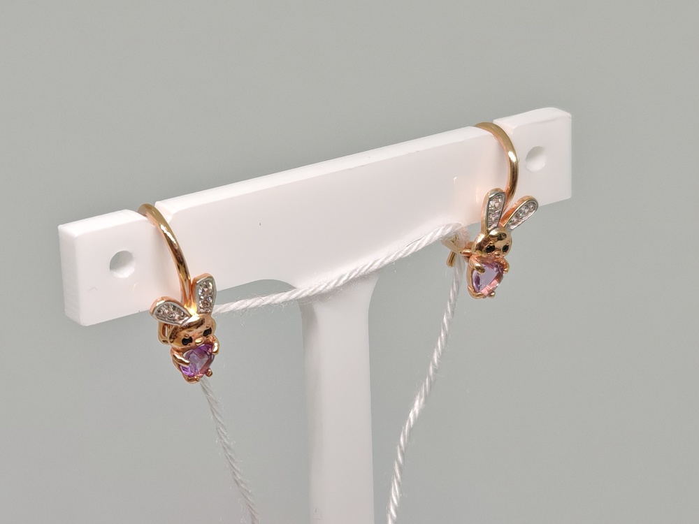 СКМИ585 СЕРЬГИ С КАМНЯМИ (Au 585)