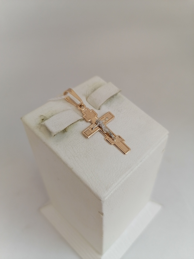 ПОДВЕСКА КРЕСТ БЕЗ КАМНЯ (Au 585)