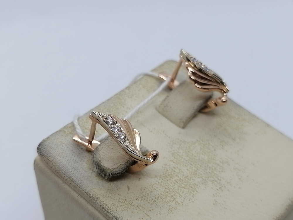 СКМИ585 СЕРЬГИ С КАМНЯМИ (Au 585)