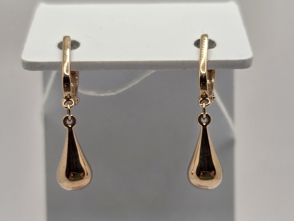 СБКМ585 СЕРЬГИ БЕЗ КАМНЯ (Au 585)