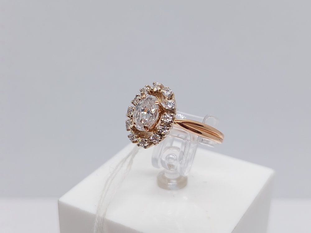 КОЛЬЦО С КАМНЯМИ (Au 585)