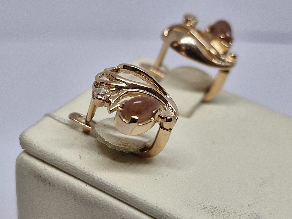 СКМИ583 СЕРЬГИ С КАМНЯМИ (Au 583)