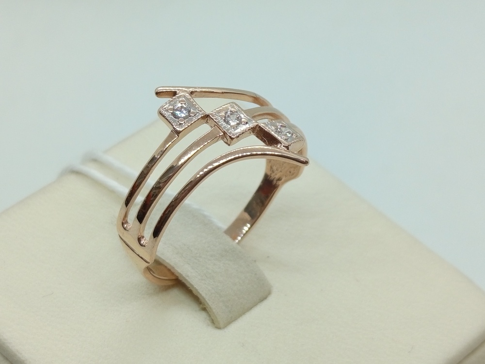 КОЛЬЦО С КАМНЯМИ (Au 585)