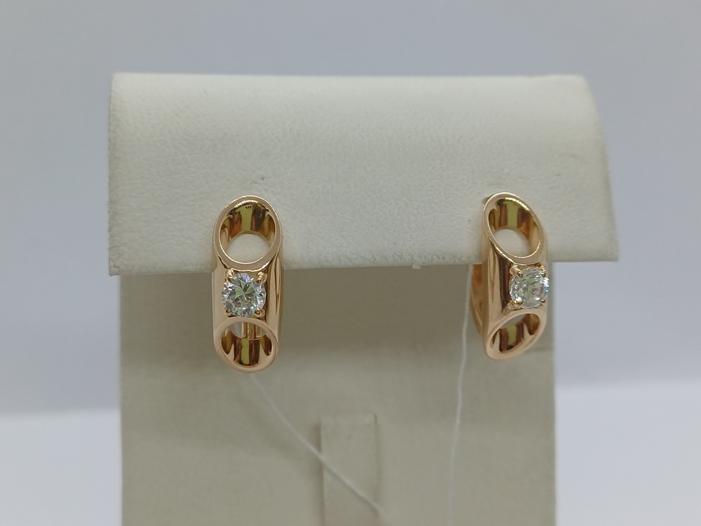 СЕРЬГИ С КАМНЕМ (Au 585)