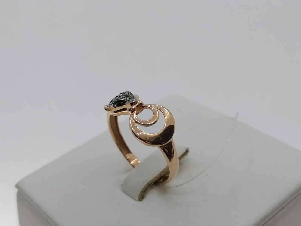 КОЛЬЦО С КАМНЯМИ (Au 585)