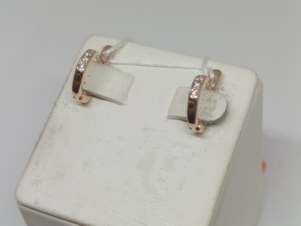 СКМИ585 СЕРЬГИ С КАМНЯМИ (Au 585)