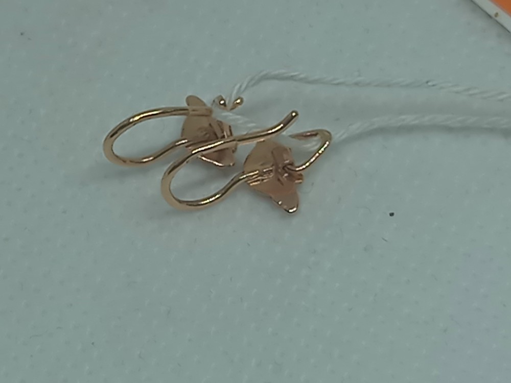 СКМ585 СЕРЬГИ С КАМНЕМ (Au 585)