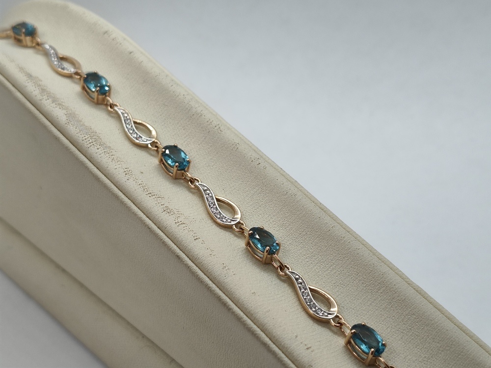 БРАСЛЕТ С КАМНЯМИ (Au 585)