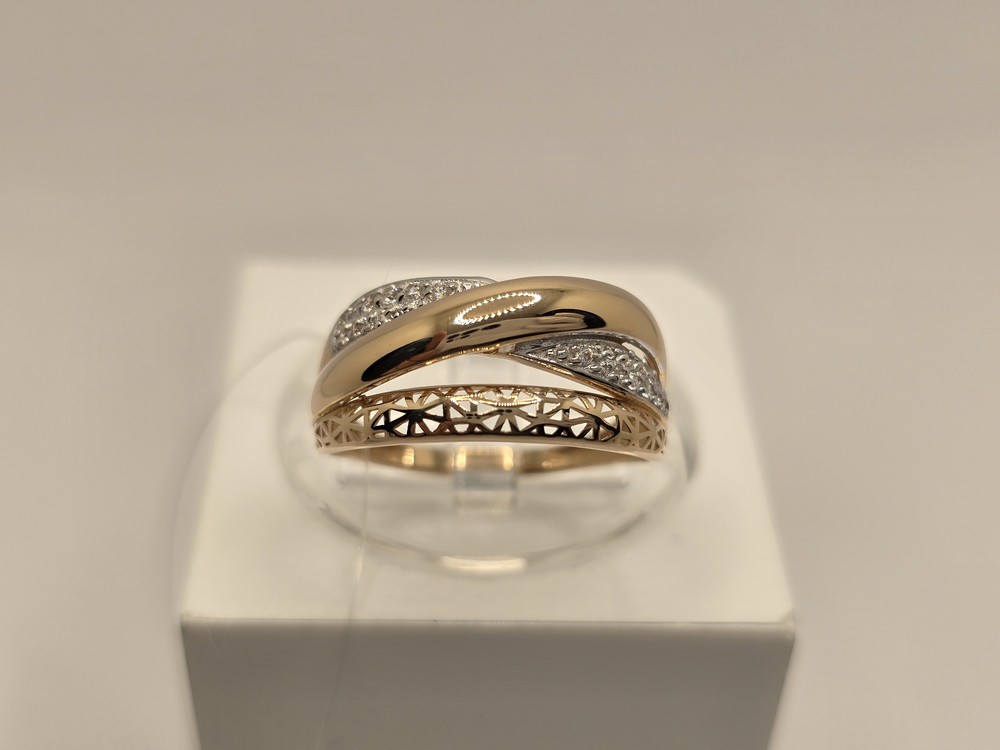 КОЛЬЦО С КАМНЯМИ (Au 585)