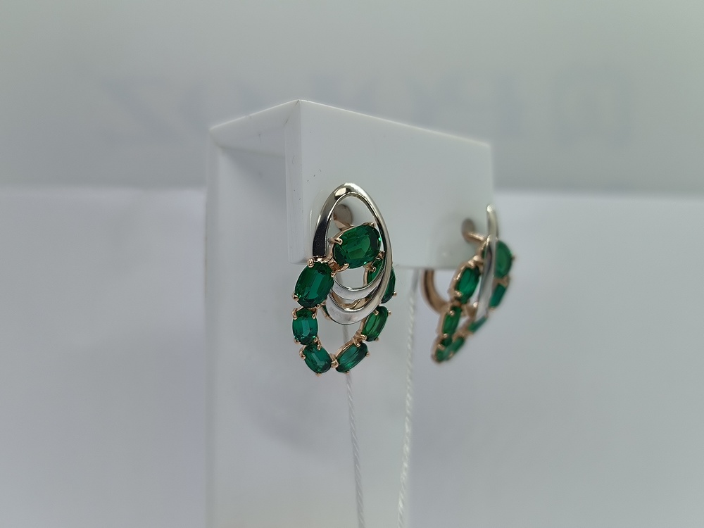 СКМИ585 СЕРЬГИ С КАМНЯМИ (Au 585)