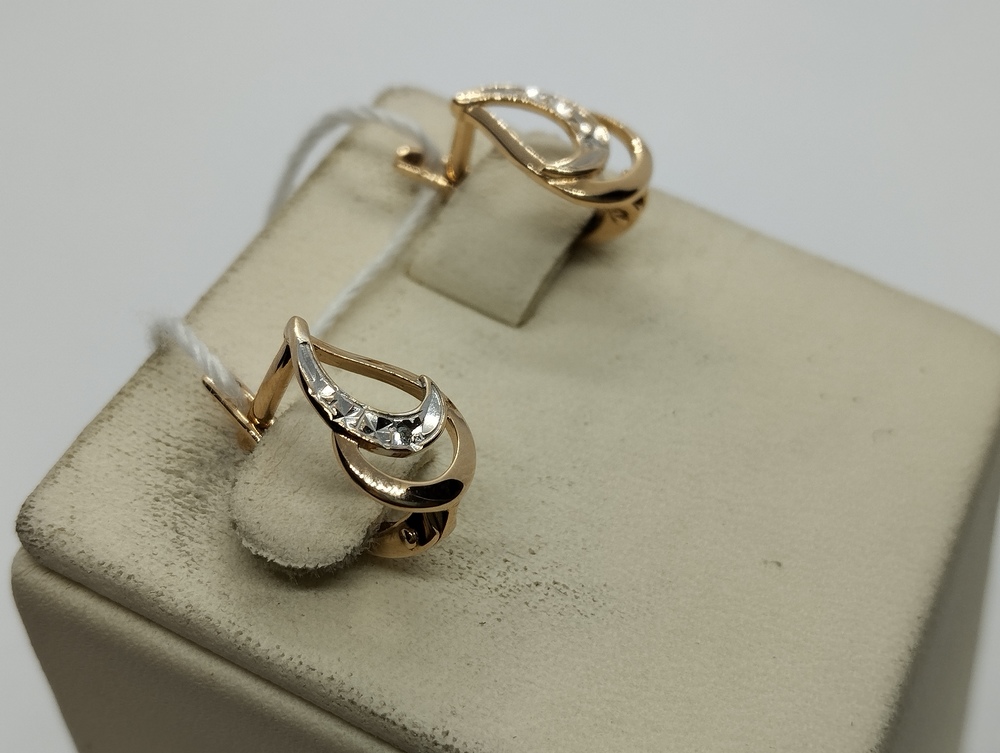 СЕРЬГИ С КАМНЕМ (Au 585)