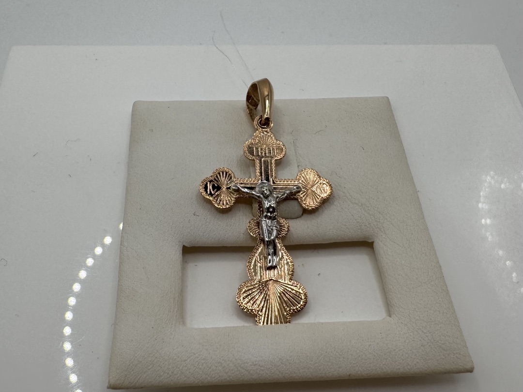 ПОДВЕСКА КРЕСТ без камня (Au 585)