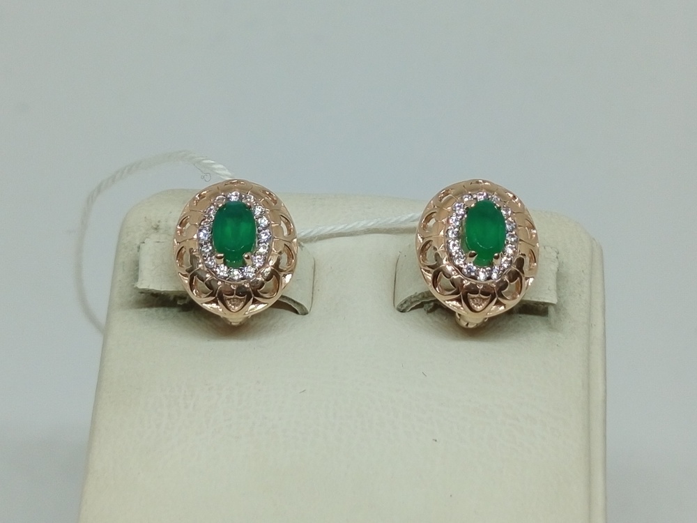 СЕРЬГИ С КАМНЯМИ (Au 585)