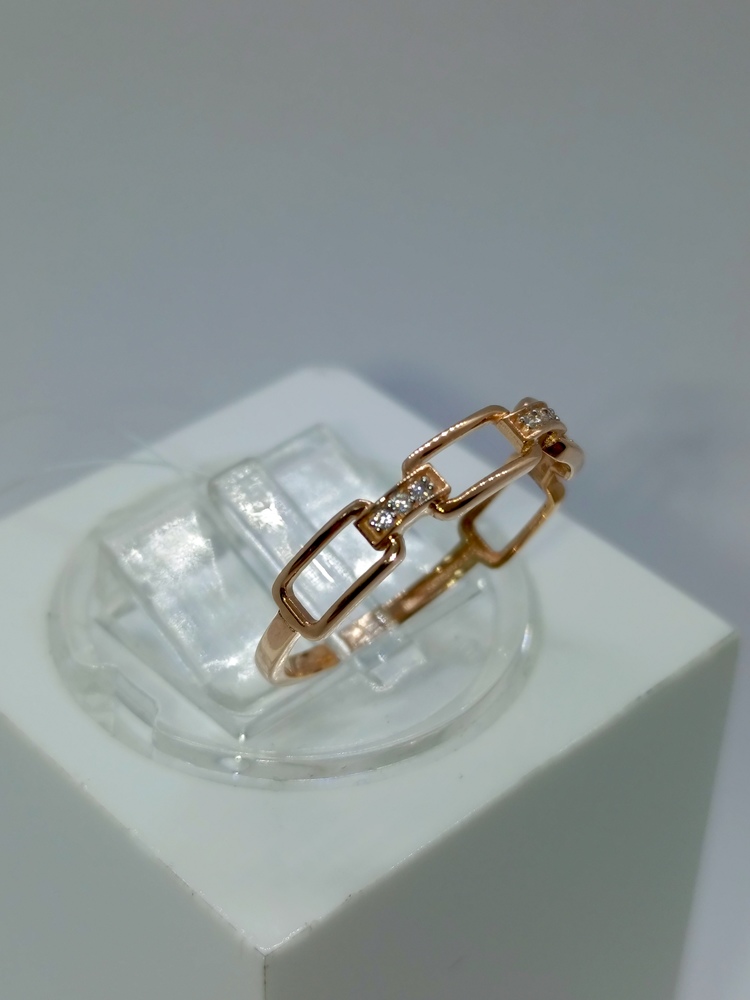 КОЛЬЦО С КАМНЯМИ (Au 585)