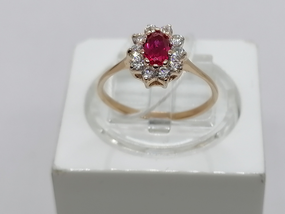 КОЛКМИ585 КОЛЬЦО С КАМНЯМИ (Au 585)