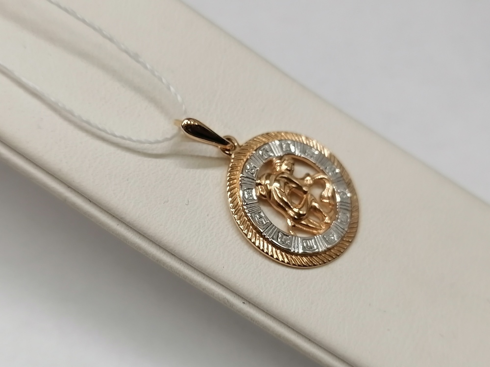 ПОДВЕСКА ЗНАК ЗОДИАКА ВОДОЛЕЙ (Au 585)