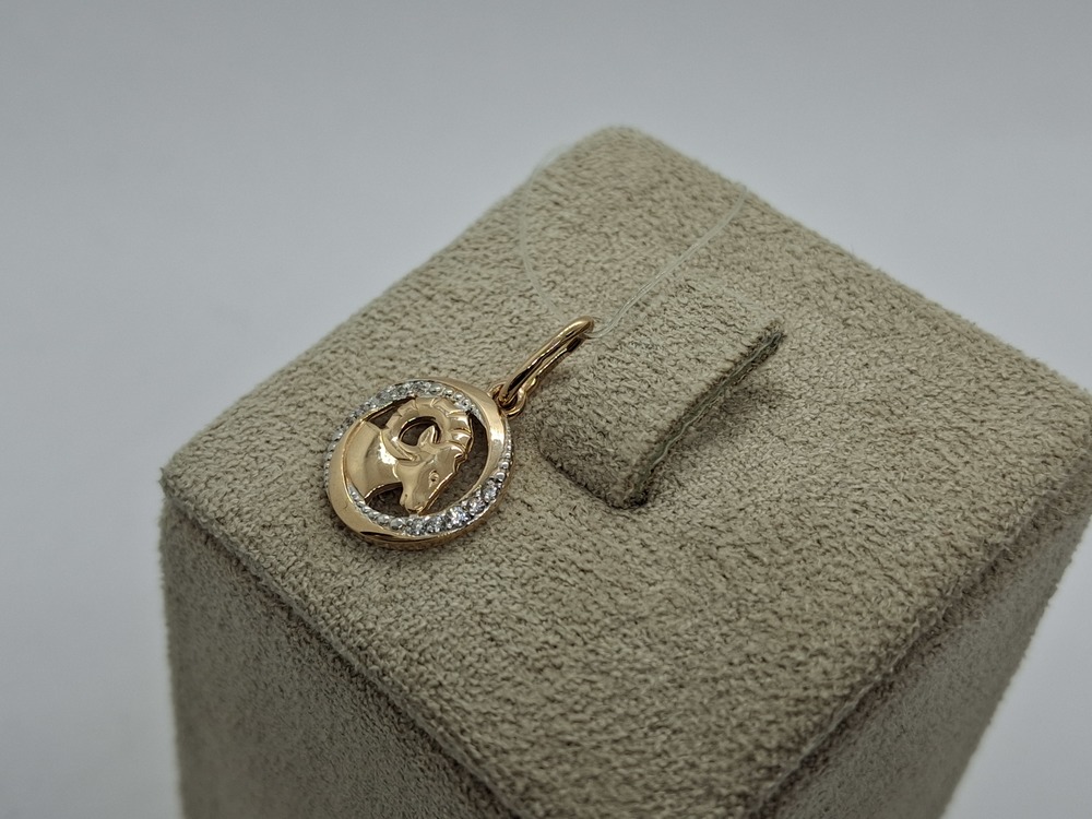 ПОДВЕСКА ЗНАК ЗОДИАКА С КАМНЯМИ (Au 585)