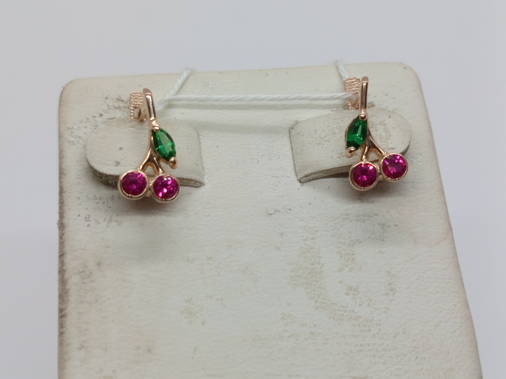 СКМИ585 СЕРЬГИ С КАМНЯМИ (Au 585)