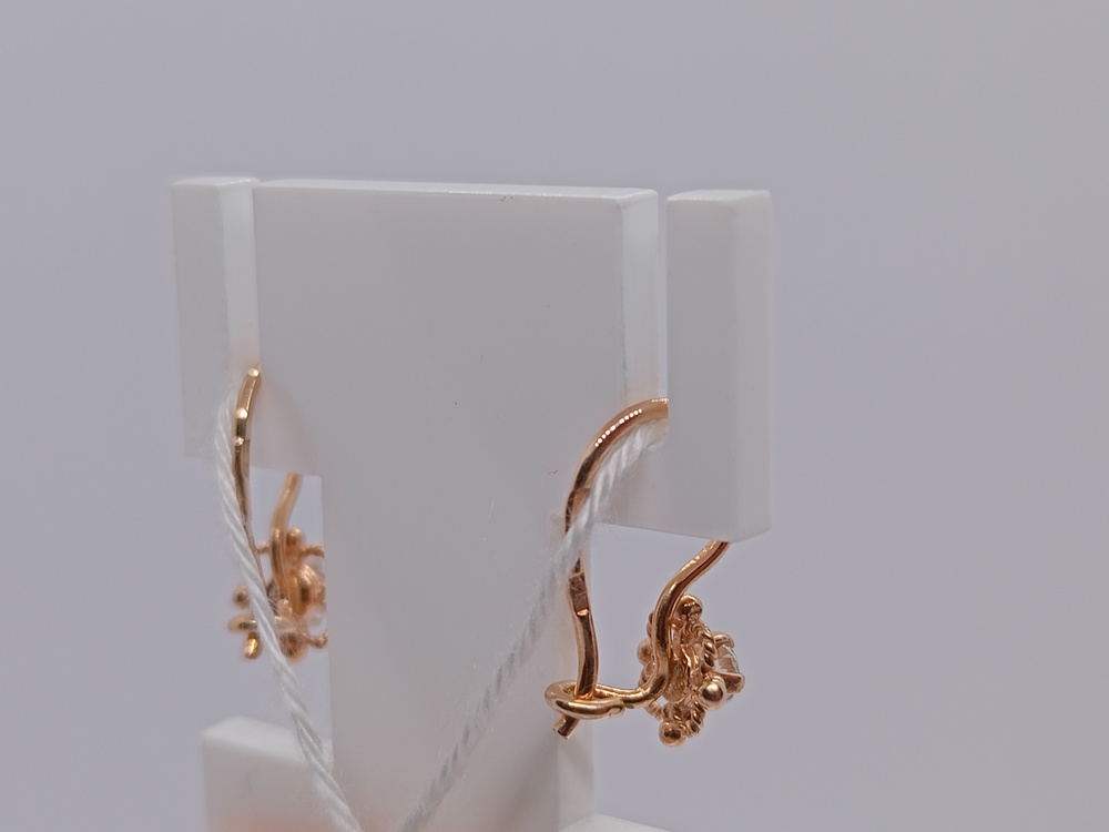 СЕРЬГИ С КАМНЕМ (Au 585)