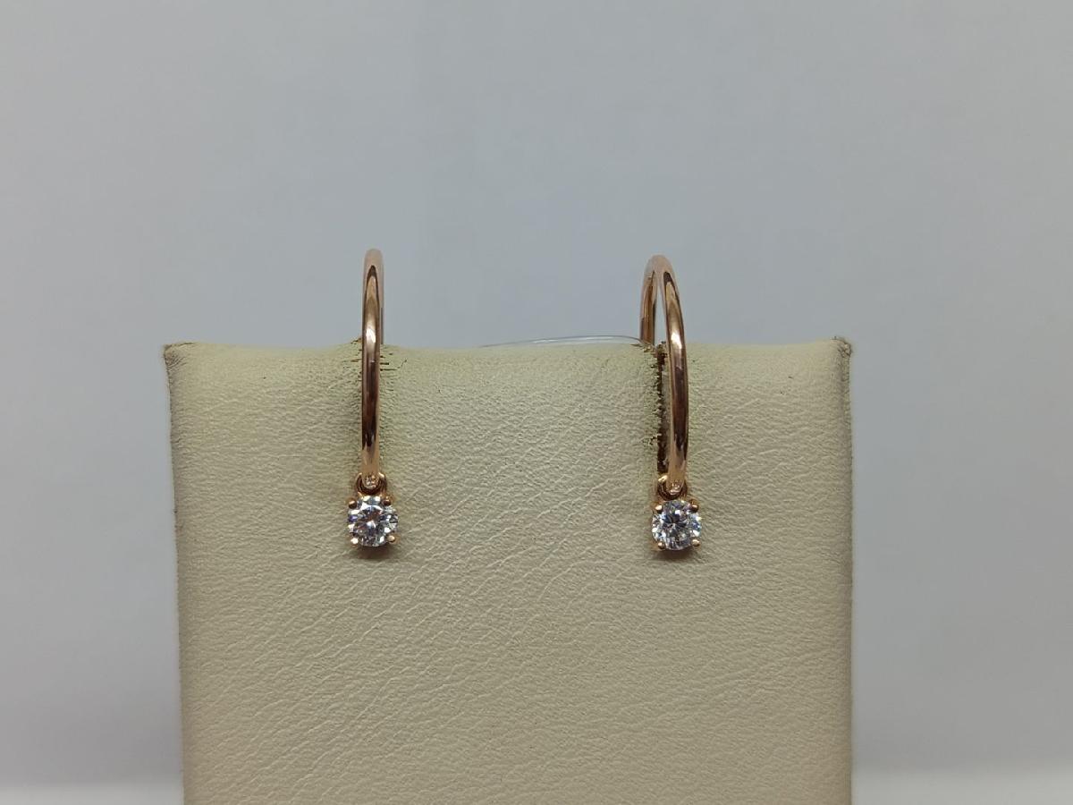 СЕРЬГИ КОНГО с камнем (Au 585)